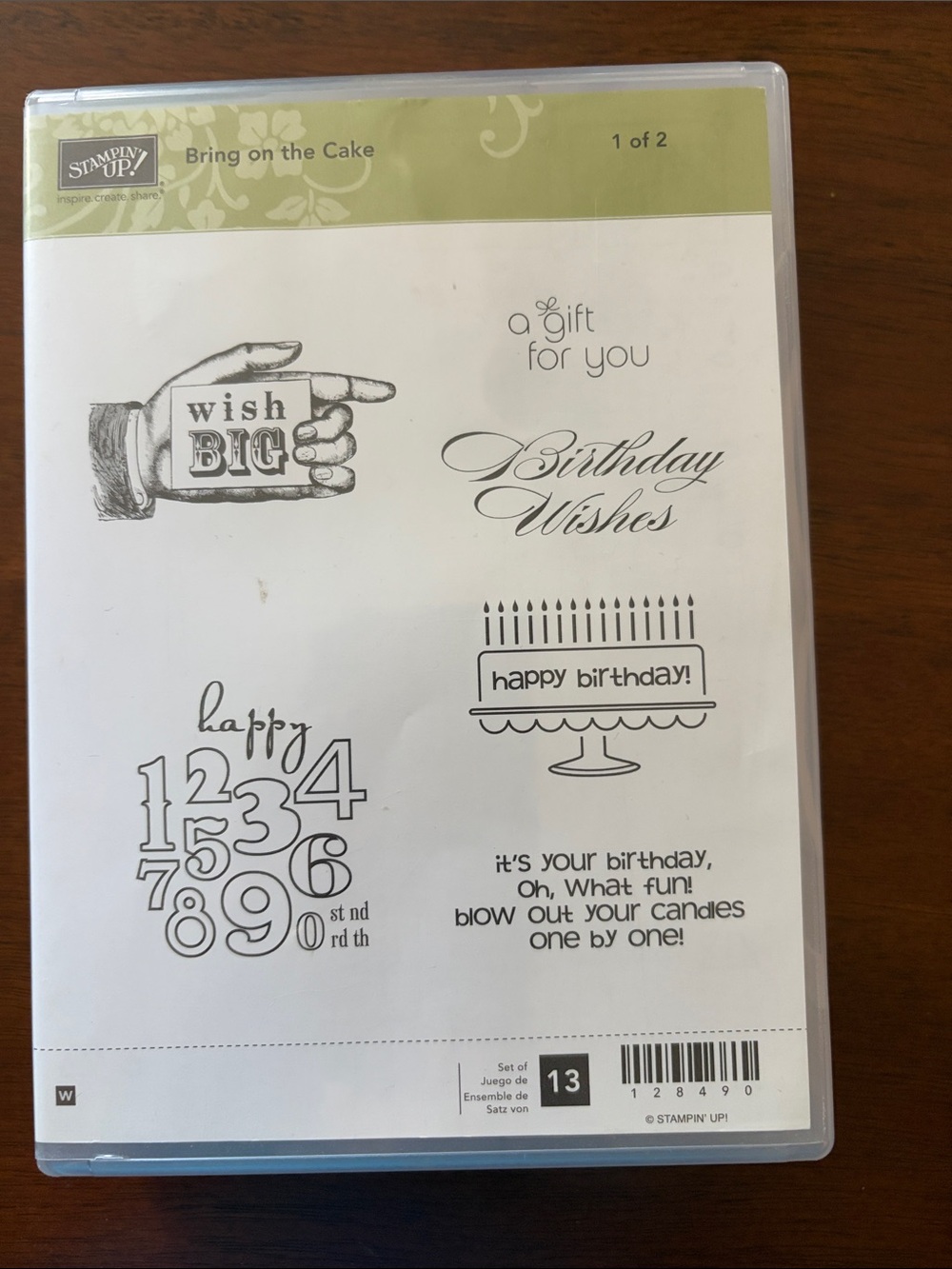 Stampin’Up! BRING ON THE CAKE Wood Stamp Set Birthday Wishes Candles For you